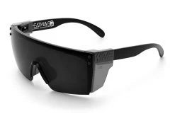 Lazer Face Sunglasses: Black Z87 -Heat Wave Visual Black Black Angle Smoke