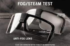 Vector Sunglasses: Anti Fog Black Z87+ 12 Vector Sunglasses: Anti Fog Black Z87+ -Heat Wave Visual Black Clear steam test