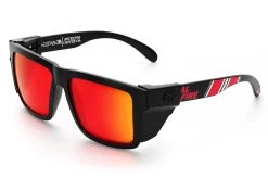 XL VISE Z87 Sunglasses: Cal Fire / Muertos Customs -Heat Wave Visual CalFire Sunblast Angle Black