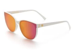 Carat Sunglasses: White -Heat Wave Visual Carat White Rose Gold Side