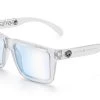 XL VISE Z87 Sunglasses Vapor Clear Frame: Blue Light Blocking -Heat Wave Visual Clear Blue Light Angle
