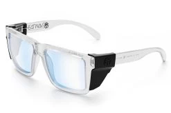 XL VISE Z87 Sunglasses Vapor Clear Frame: Blue Light Blocking -Heat Wave Visual Clear Blue Light Angle Black