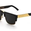 Interceptor 2.0 Sunglasses: BLACK/GOLD -Heat Wave Visual Interceptor Black Gold Black Angle