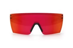 Performance Lazer Face Sunglasses: Red/Orange Z87+ -Heat Wave Visual LazerFace Perf Black Matte Firestorm Front