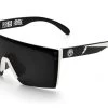 Lazer Face Sunglasses: White Frame Rusty Butcher Customs 1 Lazer Face Sunglasses: White Frame Rusty Butcher Customs -Heat Wave Visual Rusty Butcher Black Angle