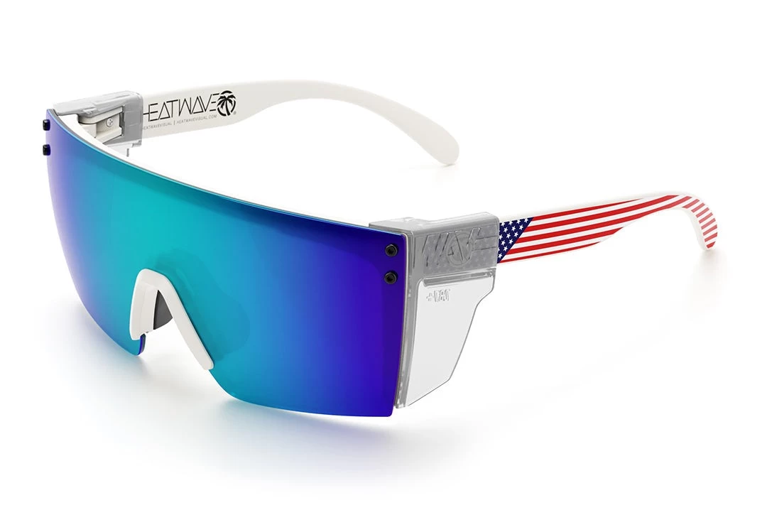 Lazer Face Sunglasses: WHITE FRAME Stars & Stripes USA Z87 8 Lazer Face Sunglasses: WHITE FRAME Stars & Stripes USA Z87 - Image 6