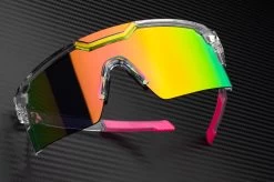 Future Tech Sunglasses: Vapor Clear Frame Spectrum Lens Z87+ -Heat Wave Visual VAPOR SPECTRUM