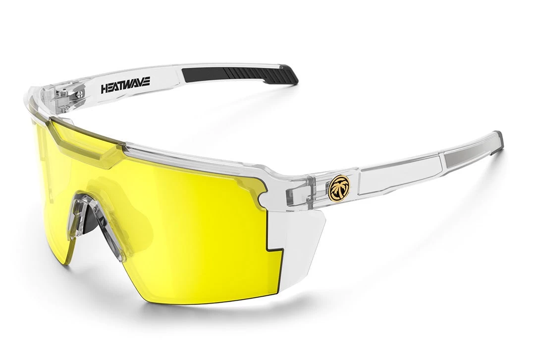 Future Tech Sunglasses: Vapor Clear Frame Hi-Vis Yellow Lens Z87+ 3 Future Tech Sunglasses: Vapor Clear Frame Hi-Vis Yellow Lens Z87+