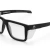 Performance XL VISE Sunglasses Frame: Anti Fog Clear Lens Z87+ -Heat Wave Visual Vise XL Perf Black Matte Clear Angle Shields e5a84783 de36 4f0c 8b41 e5950aa33fa7