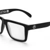 XL VISE Z87 Sunglasses Black Frame: Clear Lens -Heat Wave Visual XLClear