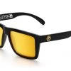 XL VISE Z87 Sunglasses Black Frame: Gold Lens 2 XL VISE Z87 Sunglasses Black Frame: Gold Lens -Heat Wave Visual XLGold