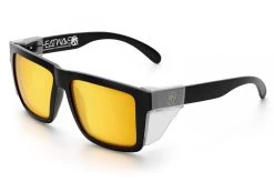 XL VISE Z87 Sunglasses Black Frame: Gold Lens 9 XL VISE Z87 Sunglasses Black Frame: Gold Lens -Heat Wave Visual XLGoldCSS
