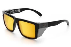 XL VISE Z87 Sunglasses Black Frame: Gold Lens 8 XL VISE Z87 Sunglasses Black Frame: Gold Lens -Heat Wave Visual XLGoldGSS