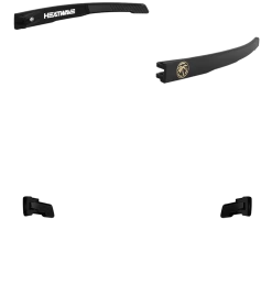Custom Future Tech -Heat Wave Visual arm performance black with black and gold emblems