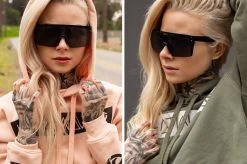 Lazer Face Sunglasses: Black Z87 -Heat Wave Visual blacklazer 1