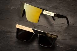 Quatro Sunglasses: Black/Gold Metal Customs 7 Quatro Sunglasses: Black/Gold Metal Customs -Heat Wave Visual goldmetal