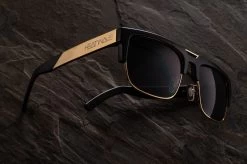 Interceptor 2.0 Sunglasses: BLACK/GOLD -Heat Wave Visual goldv2