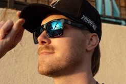 VISE Z87 Sunglasses Neon Blue Frame -Heat Wave Visual neon blue vise 1